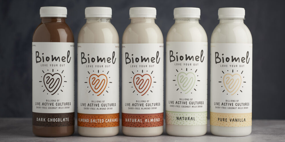 Food and drink lifestyle photography of Biomel product