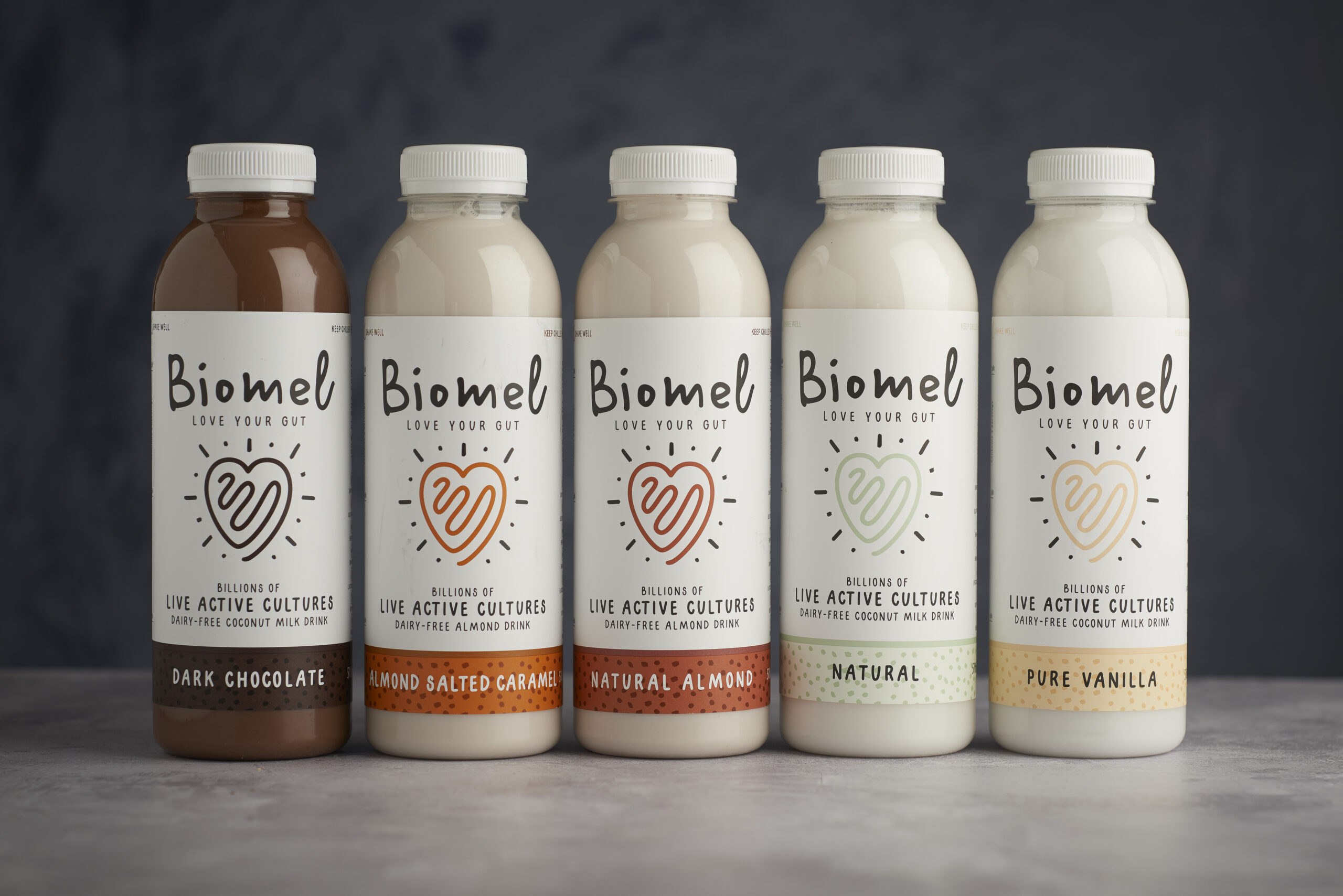 Food and drink lifestyle photography of Biomel product
